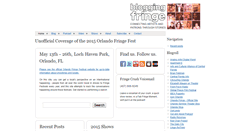 Desktop Screenshot of bloggingfringe.com