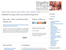 Tablet Screenshot of bloggingfringe.com